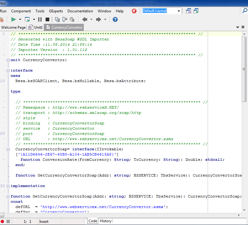 Wizards generates web service client code. 